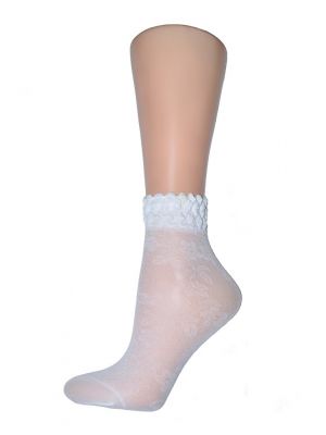 Шкарпетки білі капронові для танців