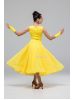 Платье для бальных танцев №882 (с 2-мя юбками, набивной гипюр)
