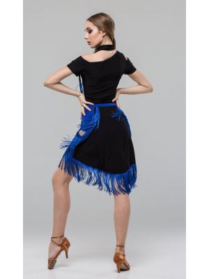 Цікава жіноча футболка для танців №375 поясок-чокер з бахромою в колір