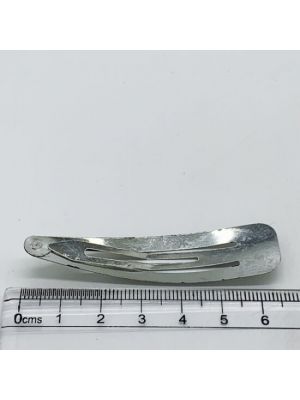 Заколка тик-так, серебро 6,5 см