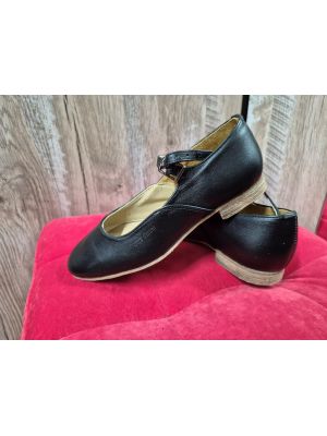 Туфлі чорні низький каблук для народних танців Club Dance: (Н-3)