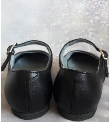 Туфлі чорні низький каблук для народних танців Club Dance: (Н-3)