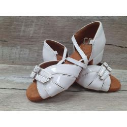 Туфлі блок-каблук Роял:  білий лак