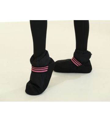 Чоботи-розігрівки (дутікі) Galaxy чорно-рожеві для гімнастики