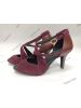 Соціальне взуття GALEX - Мерседес замш бургунді + шкіра змія