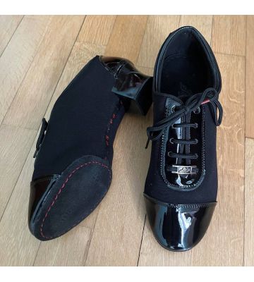 Мужская латина BD Dance 478 (лак+канвас)