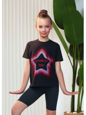 Футболка KORRA Gymnastics Star бавовна стрейч, GP Футболка KORRA Gymnastics Star бавовна стрейч, GP