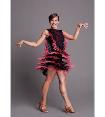 Платье для танцев бахрома спектр № 214